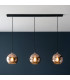 Boli 3 Light Triple Ceiling Pendant Copper Mirrored Glass-2