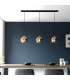 Boli 3 Light Triple Ceiling Pendant Copper Mirrored Glass-3