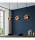 Boli 3 Light Triple Ceiling Pendant Copper Mirrored Glass-4
