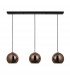 Boli 3 Light Triple Ceiling Pendant Copper Mirrored Glass-8