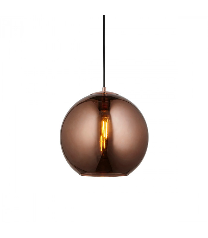 Boli Dome Ceiling Pendant Copper Mirrored Glass-1
