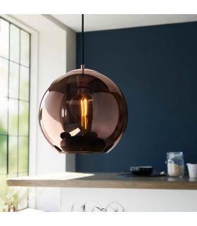 Boli Dome Ceiling Pendant Copper Mirrored Glass-2
