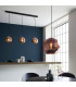 Boli Dome Ceiling Pendant Copper Mirrored Glass-6