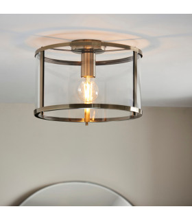 Hopton Decorative Flush Ceiling Lamp Antique Brass-2