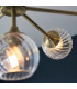 Allegra 8 Light Multi Arm Glass Shade Ceiling Pendant Antique Brass-4