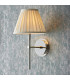 Rennes & Carla Wall Lamp with Shade Bright Nickel Plate & Cream Fabric-2