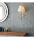 Rennes & Carla Wall Lamp with Shade Bright Nickel Plate & Cream Fabric-5