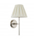 Rennes & Carla Wall Lamp with Shade Bright Nickel Plate & Cream Fabric-7