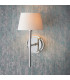 Rennes & Cici Wall Lamp with Shade Bright Nickel Plate & Ivory Linen Mix Fabric-2