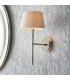 Rennes & Cici Wall Lamp with Shade Bright Nickel Plate & Ivory Linen Mix Fabric-3