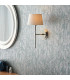 Rennes & Cici Wall Lamp with Shade Bright Nickel Plate & Ivory Linen Mix Fabric-4