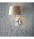 Rennes & Cici Wall Lamp with Shade Bright Nickel Plate & Grey Linen Mix Fabric-2
