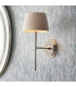 Rennes & Cici Wall Lamp with Shade Bright Nickel Plate & Grey Linen Mix Fabric-3