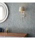 Rennes & Cici Wall Lamp with Shade Bright Nickel Plate & Grey Linen Mix Fabric-4