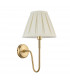 Rouen & Carla Wall Lamp with Shade Antique Brass Plate & Cream Fabric-7