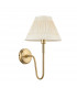 Rouen & Chatsworth Wall Lamp with Shade Antique Brass Plate & Ivory Silk-7