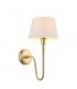 Rouen & Cici Wall Lamp with Shade Antique Brass Plate & Ivory Linen Mix Fabric-1