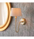 Rouen & Cici Wall Lamp with Shade Antique Brass Plate & Ivory Linen Mix Fabric-2