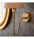 Rouen & Cici Wall Lamp with Shade Antique Brass Plate & Ivory Linen Mix Fabric-5