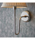 Rouen & Chatsworth Wall Lamp with Shade Bright Nickel Plate & Ivory Silk-6