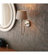 Rouen & Cici Wall Lamp with Shade Bright Nickel Plate & Grey Linen Mix Fabric-4
