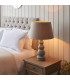 Provence & Cici Base & Shade Tall Table Lamp Blue Grey Glaze & Satin Nickel Plate-3