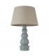 Provence & Cici Base & Shade Tall Table Lamp Blue Grey Glaze & Satin Nickel Plate-8