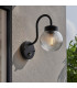 Eldon Globe Wall Lamp Textured Black IP44-3