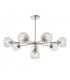 Allegra 8 Light Multi Arm Glass Shade Ceiling Pendant Bright Nickel-1