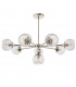 Allegra 8 Light Multi Arm Glass Shade Ceiling Pendant Bright Nickel-8