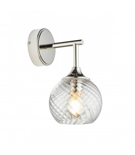 Allegra Glass Shade Wall Lamp Bright Nickel-1