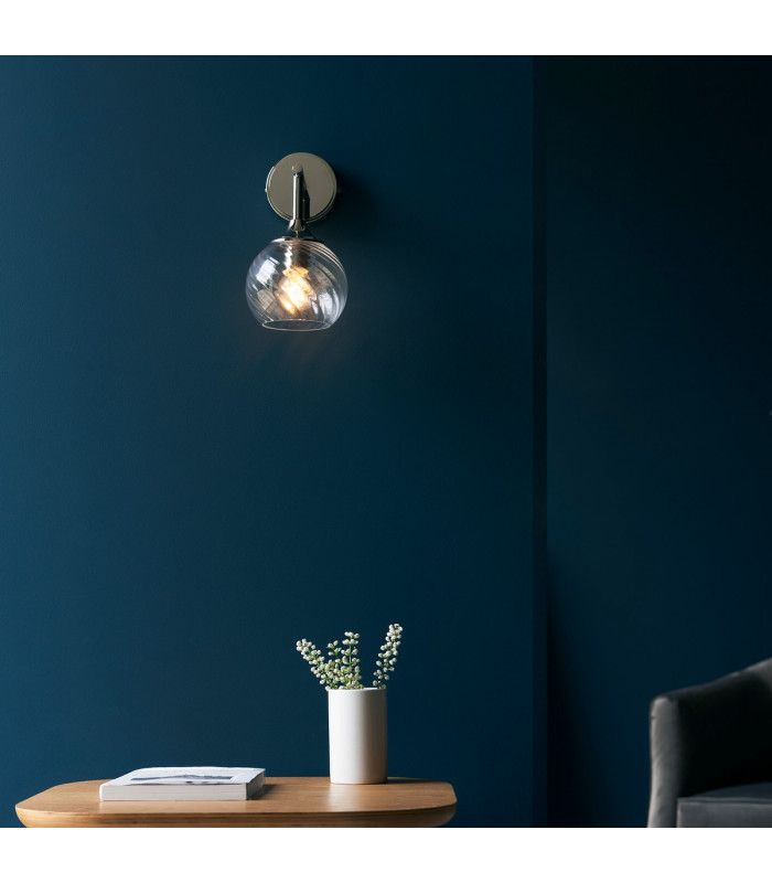 Allegra Glass Shade Wall Lamp Bright Nickel-5