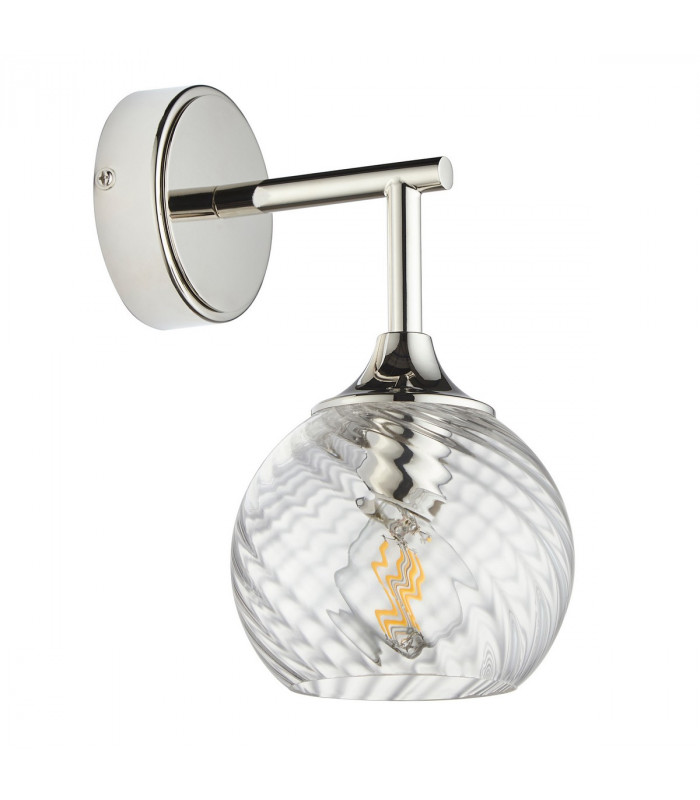 Allegra Glass Shade Wall Lamp Bright Nickel-8