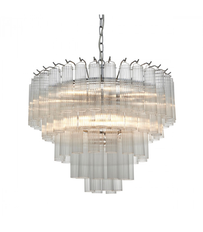 Toulouse 12 Light Multi Arm Lamp Ceiling Pendant Bright Nickel-1