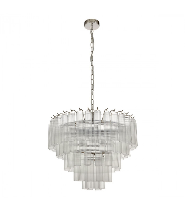 Toulouse 12 Light Multi Arm Lamp Ceiling Pendant Bright Nickel-8