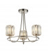 Berenice 3 Light Multi Arm Glass Semi Flush Ceiling Lamp Bright Nickel-1
