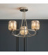 Berenice 3 Light Multi Arm Glass Semi Flush Ceiling Lamp Bright Nickel-2