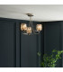 Berenice 3 Light Multi Arm Glass Semi Flush Ceiling Lamp Bright Nickel-3