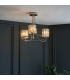 Berenice 3 Light Multi Arm Glass Semi Flush Ceiling Lamp Bright Nickel-4