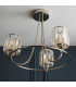 Berenice 3 Light Multi Arm Glass Semi Flush Ceiling Lamp Bright Nickel-5