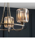 Berenice 3 Light Multi Arm Glass Semi Flush Ceiling Lamp Bright Nickel-6