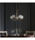 Berenice 5 Light Multi Arm Glass Ceiling Pendant Bright Nickel-3
