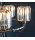 Berenice 5 Light Multi Arm Glass Ceiling Pendant Bright Nickel-6