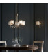 Berenice 5 Light Multi Arm Glass Ceiling Pendant Bright Nickel-7