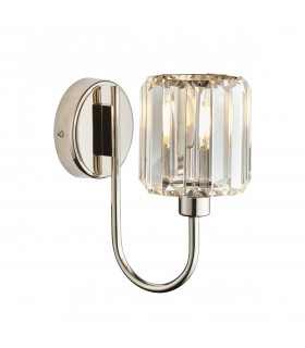 Berenice Glass Shade Wall Lamp Bright Nickel-1