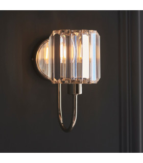 Berenice Glass Shade Wall Lamp Bright Nickel-2