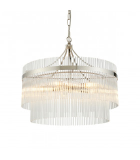Marietta 5 Light Multi Arm Lamp Ceiling Pendant Bright Nickel-1