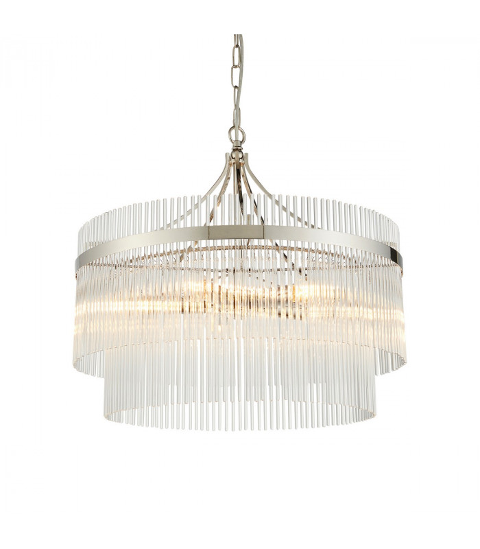 Marietta 5 Light Multi Arm Lamp Ceiling Pendant Bright Nickel-1