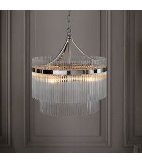 Marietta 5 Light Multi Arm Lamp Ceiling Pendant Bright Nickel-2