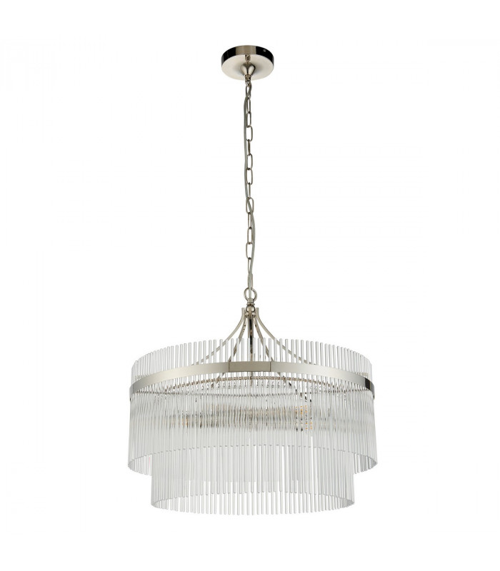 Marietta 5 Light Multi Arm Lamp Ceiling Pendant Bright Nickel-7